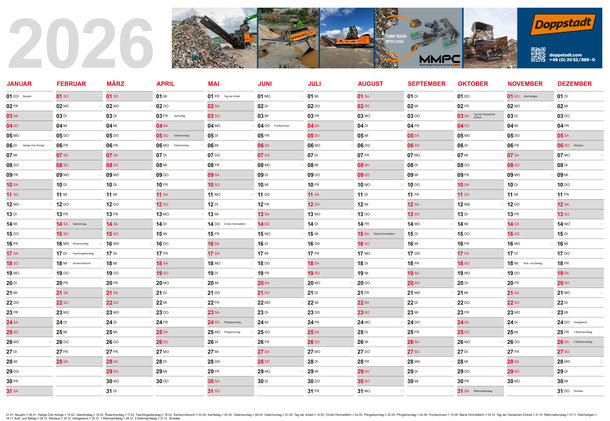 Doppstadt Plakatkalender 2026