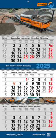 Doppstadt 3-Monats Wandkalender 2025