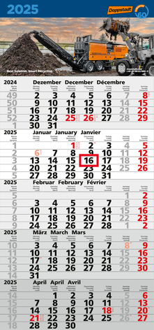 Doppstadt 5-Monats Wandkalender 2025